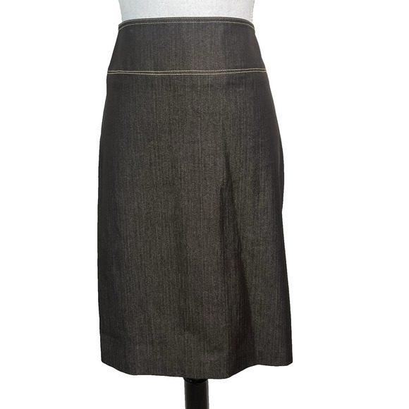 Cache Skirt size 6 Classic Brown Straight Pencil Knee Stretch Casual Career - Picture 1 of 9